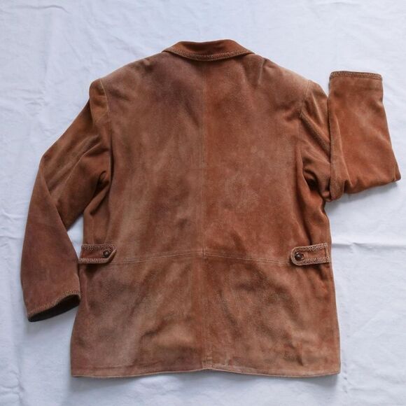 Alan Michael caramel suede leather jacket - Picture 6 of 8